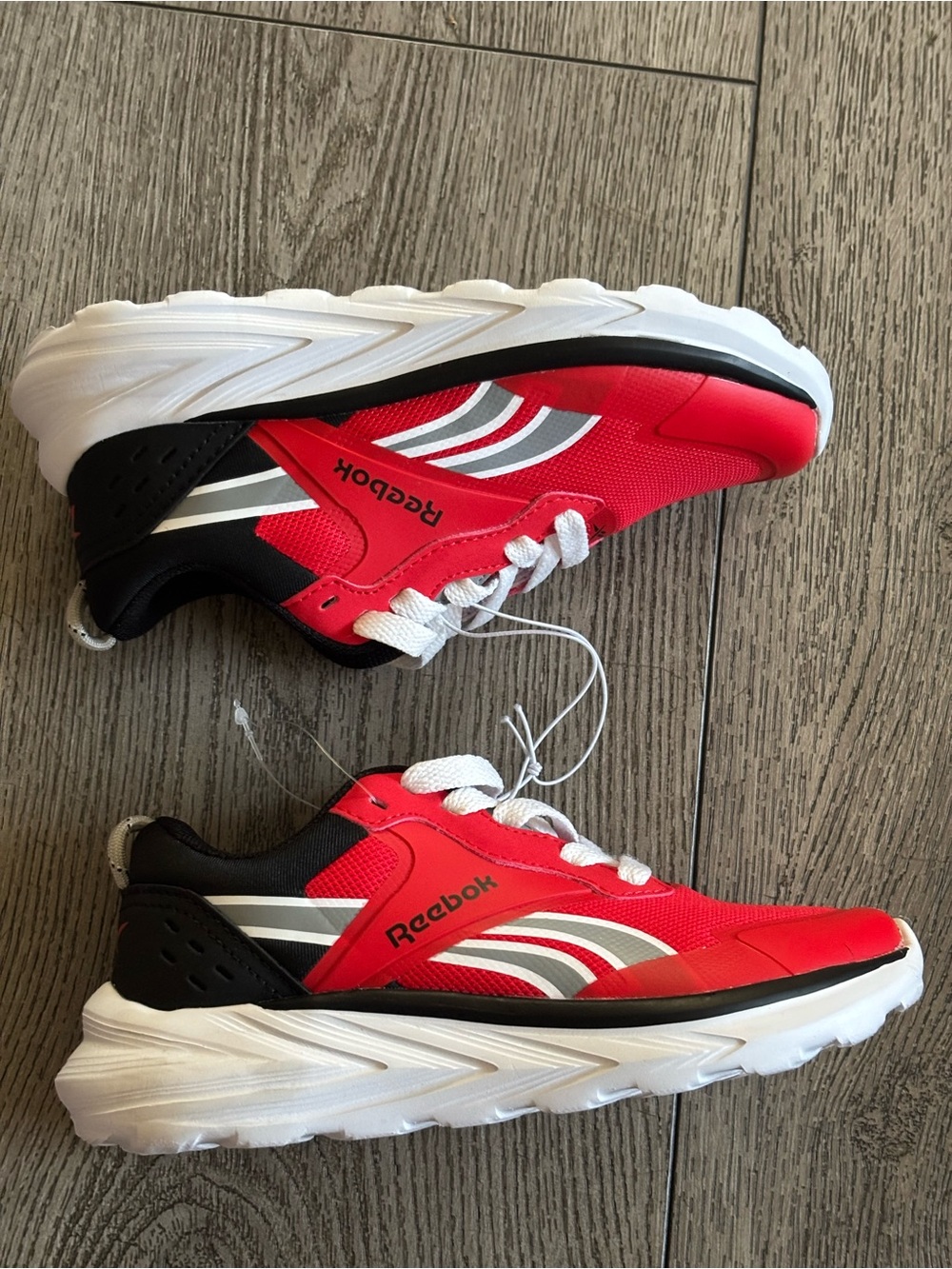 Reebok Kids Red, White & Black Athletic Sneakers NWOT